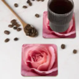 Roze - Roos - Romantisch onderzetter kurk middel -sfeer2