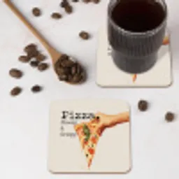 Pizza - Kaas - Pepperoni onderzetter kurk middel -sfeer2