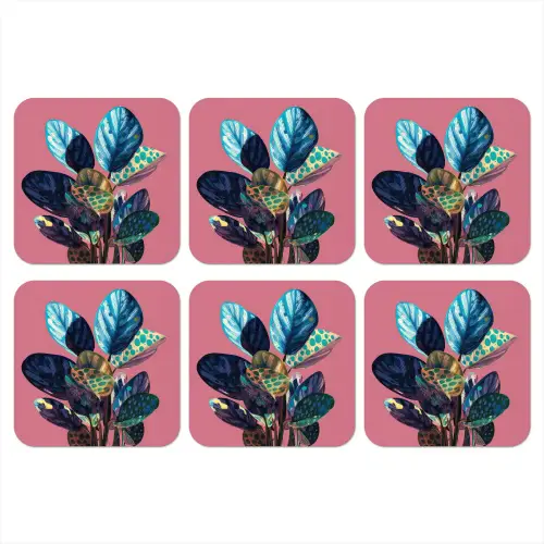 Plant - Bladeren - Stippen - Abstract onderzetter kurk middel -3d