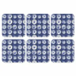 Borden - Floraal - Blauw onderzetter kurk middel 366 -3d