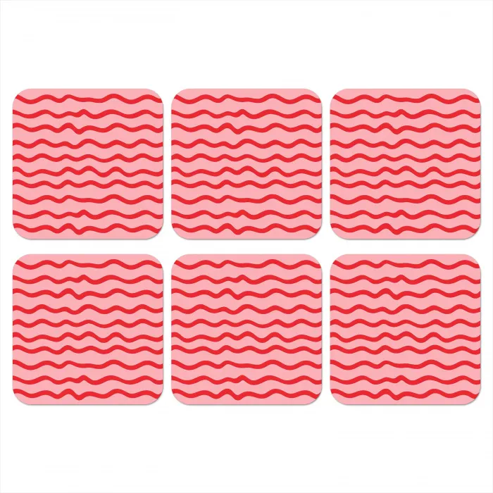 Speels - Patroon - Rood onderzetter kurk middel 366 -3d