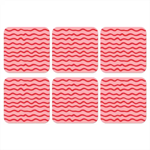 Speels - Patroon - Rood onderzetter kurk middel 366 -3d