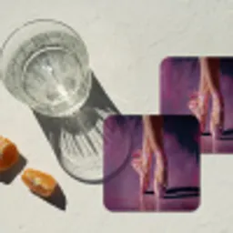 Spitzen - Paars - Contrast onderzetter kurk middel -sfeer4