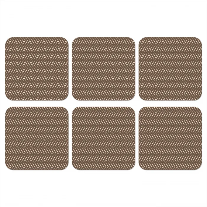 Stippen - Bruin - Beige - Patroon onderzetter kurk middel 366 -3d
