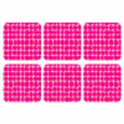 Stippen - Patroon - Roze onderzetter kurk middel 366 -3d