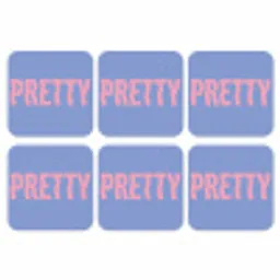 Pretty - Roze - Blauw - Golvend onderzetter kurk middel -3d