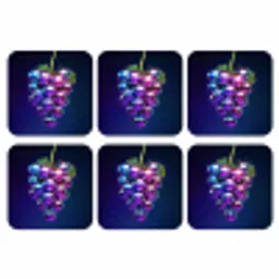 Paars - Disco - Feest - Druif onderzetter kurk middel -3d