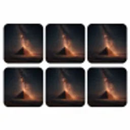 Piramide - Woestijn - Licht onderzetter kurk middel -3d