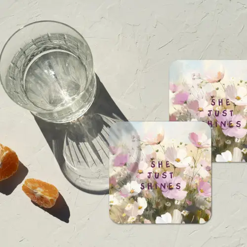 Quote - Bloemen - Schilderachtig onderzetter kurk middel -sfeer4