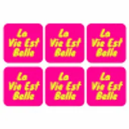 Quote - Retro - Roze onderzetter kurk middel -3d