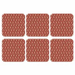 Rood - Beige - Patroon - Lijnen onderzetter kurk middel 366 -3d