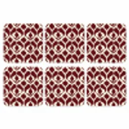 Rood - Druppelpatroon - Grafisch onderzetter kurk middel 366 -3d