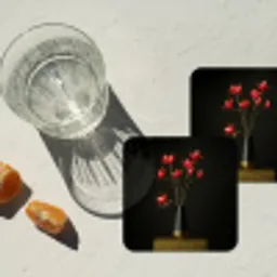 Rode - Bloemen - Vaas onderzetter kurk middel -sfeer4