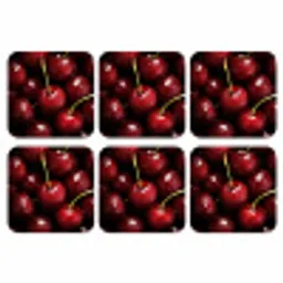 Rood - Fruit - Kersen onderzetter kurk middel -3d