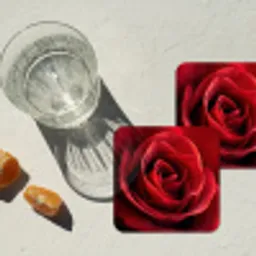 Rood - Roos - Romantisch onderzetter kurk middel -sfeer4
