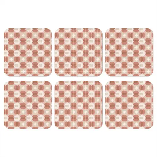 Retro - Klassiek - Roze onderzetter kurk middel 366 -3d