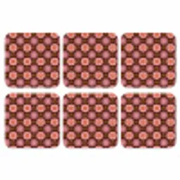 Retro - Madelief - Roze onderzetter kurk middel 366 -3d