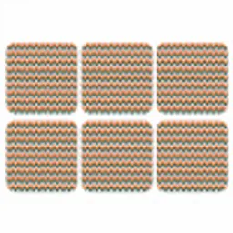Retro - Disco - Golven - Kleur onderzetter kurk middel 366 -3d