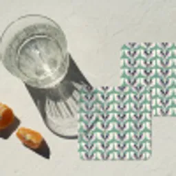 Retro - Modern - Groen onderzetter kurk middel 366 -sfeer4