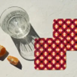 Retro - Patroon - Kleurrijk onderzetter kurk middel 366 -sfeer4