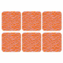 Retro - Golvend - Oranje onderzetter kurk middel 366 -3d