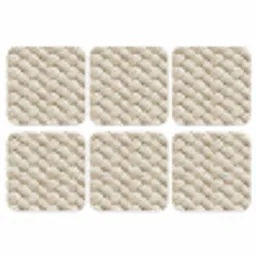 Touw - Gebreid - Beige onderzetter kurk middel 366 -3d