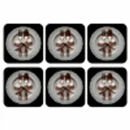Rose - Strik - Bestek onderzetter kurk middel -3d