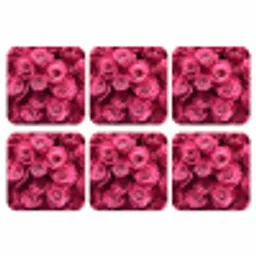 Rozen - Pink - Bloem onderzetter kurk middel -3d