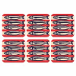 Sardines - Rood en beige strepen onderzetter kurk middel -3d