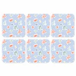 Zee - Sfeer -  Zeilboot - Blauw onderzetter kurk middel 366 -3d