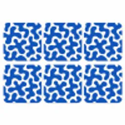 Vormen - Abstract - Blauw - Golven onderzetter kurk middel -3d