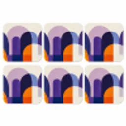 Vormen - Abstract - Grafisch - Oranje onderzetter kurk middel -3d