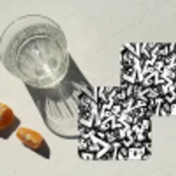 Vormen - Letters - Graffiti - Zwart onderzetter kurk middel -sfeer4