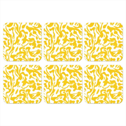 Vormen - Wit - Abstract onderzetter kurk middel -3d