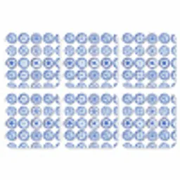 Borden - Bloemen - Patroon - Blauw onderzetter kurk middel 366 -3d