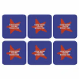 Slow down you're doing fine - Ster - Blauw onderzetter kurk middel -3d