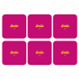 Smile - Stippen - Roze onderzetter kurk middel -3d