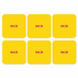 Smile - Roze - Geel onderzetter kurk middel -3d