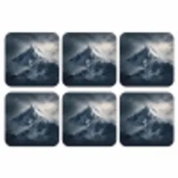 Sneeuw - Berg - Wolken onderzetter kurk middel -3d