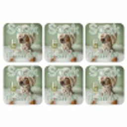Soak it all in - Hond - Bad onderzetter kurk middel -3d
