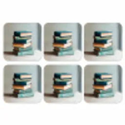 Stapel - Boeken - Groen - Daglicht onderzetter kurk middel -3d