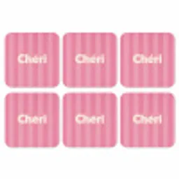 Gestreept - Roze - Chéri onderzetter kurk middel -3d