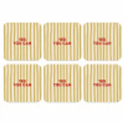 Strepen - Abstract - Yes you can - Rood onderzetter kurk middel -3d