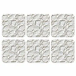 Structuur - Rots - Wit onderzetter kurk middel 366 -3d