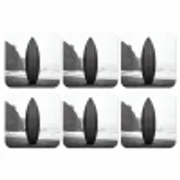 Surfplank - Zand - Zee onderzetter kurk middel -3d