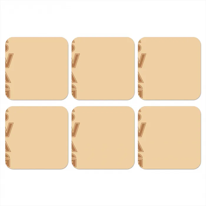 Swag - Bruin - Beige onderzetter kurk middel -3d
