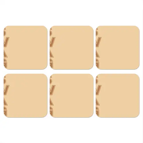 Swag - Bruin - Beige onderzetter kurk middel -3d