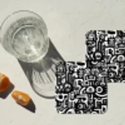 Symbolen - Abstract - Grafisch - Zwart onderzetter kurk middel -sfeer4