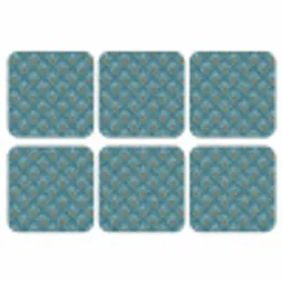 Symmetrisch - Patroon - Blauw onderzetter kurk middel 366 -3d