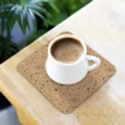 Terrazzo - Patroon - Beige onderzetter kurk middel 366 -sfeer5